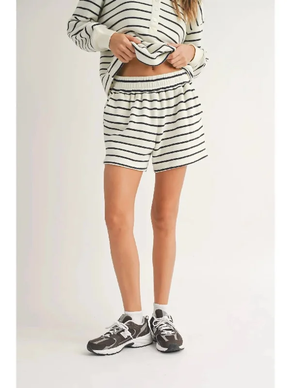 Paperbag waist shorts – Shorts with a gathered, elastic waist and often a belt, creating a relaxed and stylish fit.Paperbag waist shorts – Shorts with a gathered, elastic waist and often a belt, creating a relaxed and stylish fit.Striped Terry Fabric Shorts In White/navy Paperbag waist shorts – Shorts with a gathered, elastic waist and often a belt, creating a relaxed and stylish fit.Paperbag waist shorts – Shorts with a gathered, elastic waist and often a belt, creating a relaxed and stylish fit.Striped Terry Fabric Shorts In White/navy