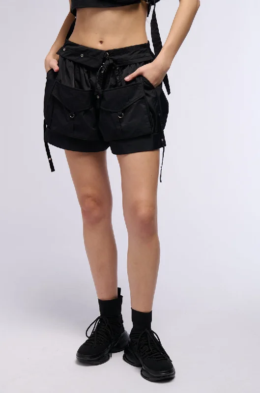 Lace shorts – Shorts made from delicate lace fabric, often worn for a dressier or romantic look.Lace shorts – Shorts made from delicate lace fabric, often worn for a dressier or romantic look.KADEN CARGO MINI SHORTS IN BLACK Lace shorts – Shorts made from delicate lace fabric, often worn for a dressier or romantic look.Lace shorts – Shorts made from delicate lace fabric, often worn for a dressier or romantic look.KADEN CARGO MINI SHORTS IN BLACK