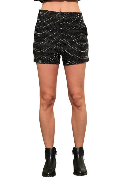 Button-front shorts – Shorts with a button-up closure at the front for a chic, stylish detail.Button-front shorts – Shorts with a button-up closure at the front for a chic, stylish detail.Tell All Studded Trouser Short In Black Button-front shorts – Shorts with a button-up closure at the front for a chic, stylish detail.Button-front shorts – Shorts with a button-up closure at the front for a chic, stylish detail.Tell All Studded Trouser Short In Black