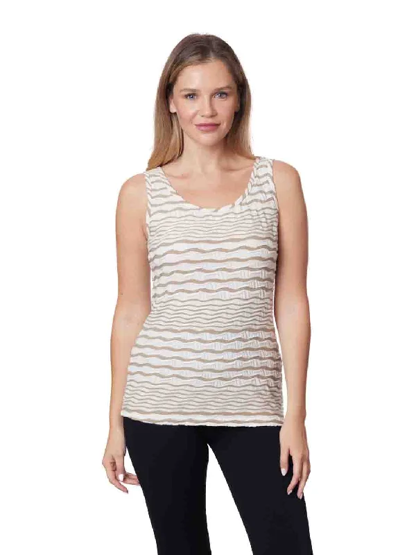Cropped vest – Shortened length, typically above the waistCropped vest – Shortened length, typically above the waistTianello Taupe "Bent Stripe" Knit "Heidie" Tank Cropped vest – Shortened length, typically above the waistCropped vest – Shortened length, typically above the waistTianello Taupe "Bent Stripe" Knit "Heidie" Tank