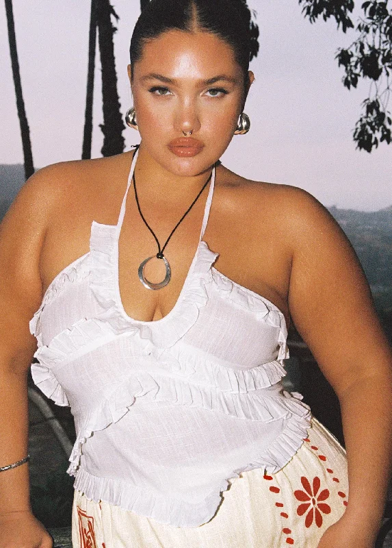 Cropped vest – Shortened length, typically above the waistCropped vest – Shortened length, typically above the waistFrancesco Frill Halter Top White Curve Cropped vest – Shortened length, typically above the waistCropped vest – Shortened length, typically above the waistFrancesco Frill Halter Top White Curve