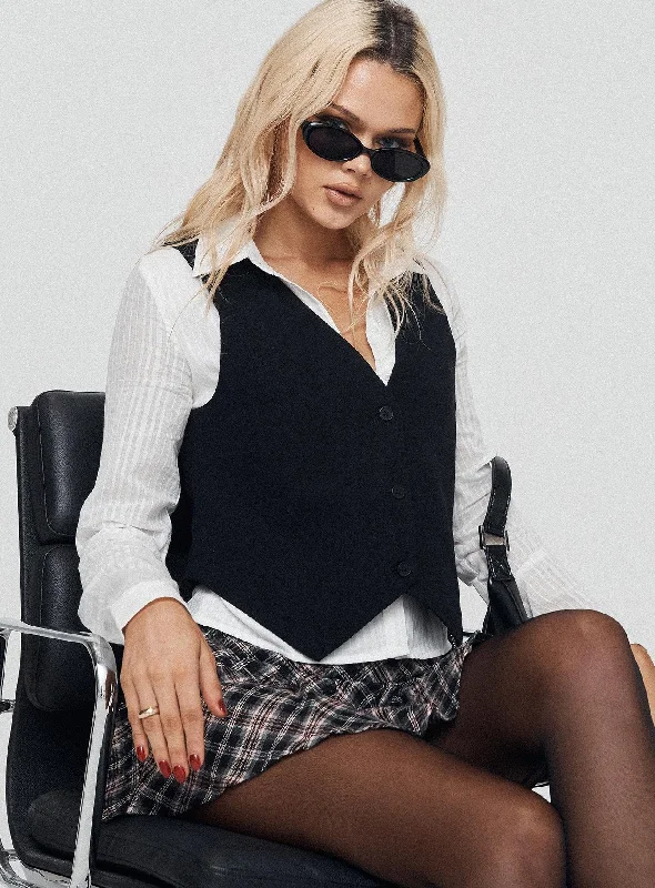 Blazer vest – Tailored vest with a formal, structured fitBlazer vest – Tailored vest with a formal, structured fitLeo Vest Black