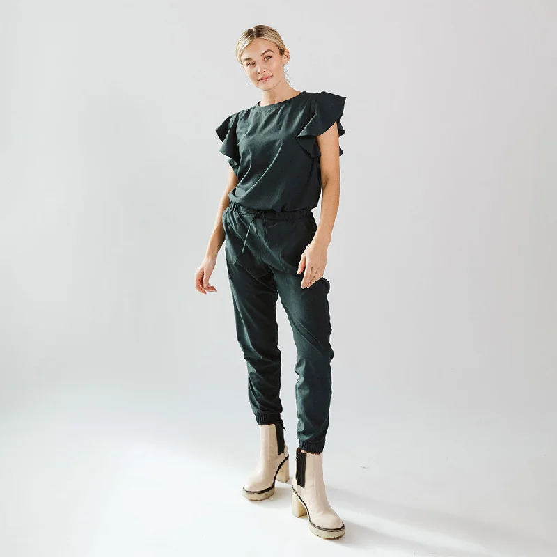Maternity Wear Jumpsuits V-neckV-neck9 to 9 Jumpsuit, Heather Cobalt