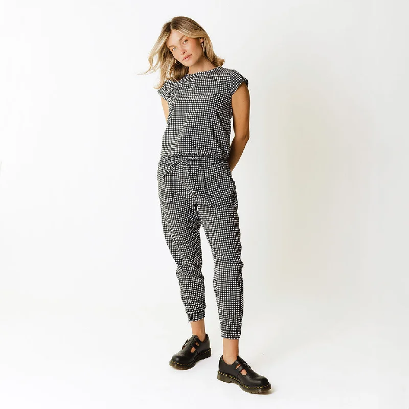 Layered Jumpsuits FloralFloralBlack Check Jumpsuit
