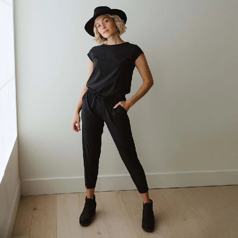 Button-Down Jumpsuits printed jumpsuit printed jumpsuit Black Jumpsuit