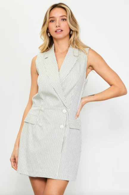 Quick-Dry Jumpsuits Wide-legWide-legElliana Pinstripe Romper