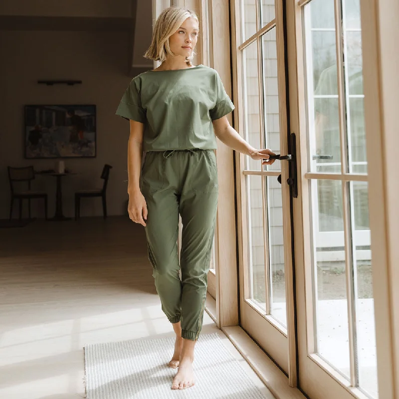 Yoga-Inspired Jumpsuits casual jumpsuit casual jumpsuit Everyday Jumpsuit, Sage