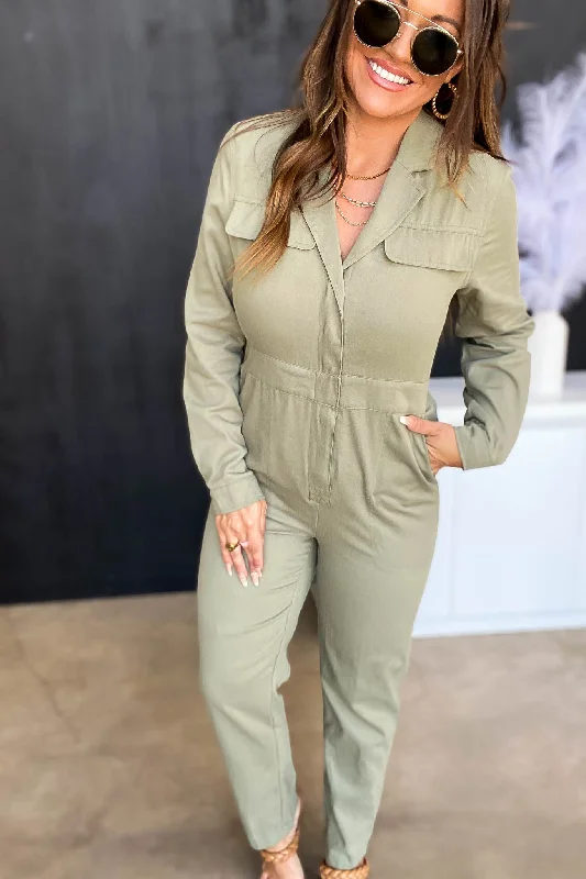 Convertible Jumpsuits FashionFashionHard To Get Olive Solid Utility Jumpsuit