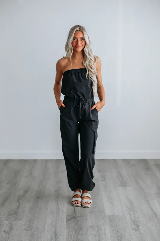 Versatile Jumpsuits casual jumpsuit casual jumpsuit Kamari Active Jumpsuit - Black