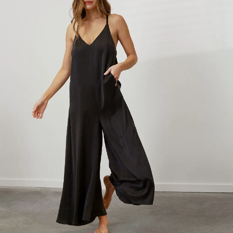 Washable Jumpsuits slim-fitting jumpsuit slim-fitting jumpsuit Washable Silk Elastic Strap Jumpsuit Washable Jumpsuits slim-fitting jumpsuit slim-fitting jumpsuit Washable Silk Elastic Strap Jumpsuit