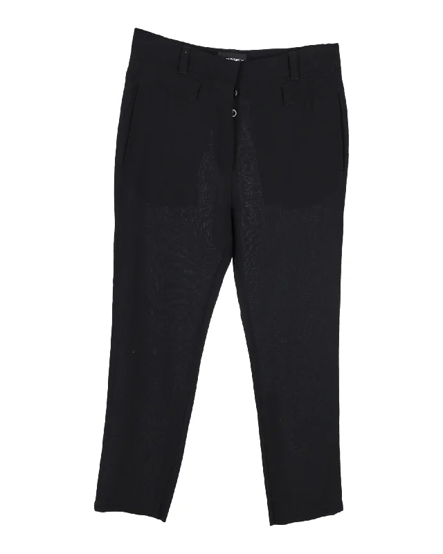 Wide-leg trousers – Trousers with a loose, flared fit from the hips down to the ankles.Wide-leg trousers – Trousers with a loose, flared fit from the hips down to the ankles.Ann Demeulemeester Straight Leg Pants in Black Wool Wide-leg trousers – Trousers with a loose, flared fit from the hips down to the ankles.Wide-leg trousers – Trousers with a loose, flared fit from the hips down to the ankles.Ann Demeulemeester Straight Leg Pants in Black Wool
