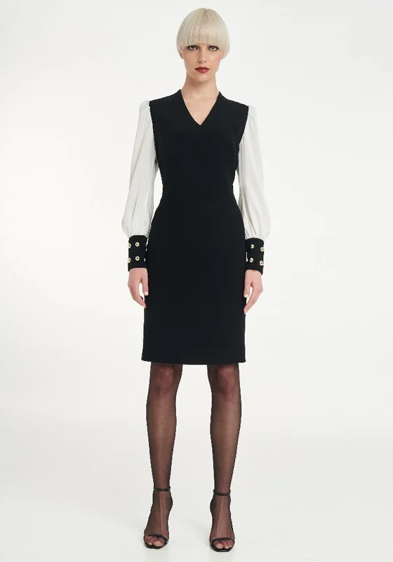 Off-the-shoulder dress – Dress with sleeves or straps that sit below the shoulders, exposing the upper arms.Off-the-shoulder dress – Dress with sleeves or straps that sit below the shoulders, exposing the upper arms.Badoo Contrast Sleeve Pencil Dress, Black & White Off-the-shoulder dress – Dress with sleeves or straps that sit below the shoulders, exposing the upper arms.Off-the-shoulder dress – Dress with sleeves or straps that sit below the shoulders, exposing the upper arms.Badoo Contrast Sleeve Pencil Dress, Black & White