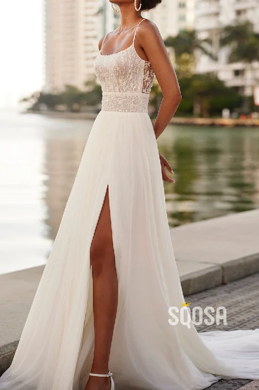 Sundress – Light, sleeveless dress typically worn in warm weather, often made from cotton or linen.Sundress – Light, sleeveless dress typically worn in warm weather, often made from cotton or linen.Bateau Spaghetti Straps Lace Applique With Side Slit Tulle Beach Wedding Dress QW8209 Sundress – Light, sleeveless dress typically worn in warm weather, often made from cotton or linen.Sundress – Light, sleeveless dress typically worn in warm weather, often made from cotton or linen.Bateau Spaghetti Straps Lace Applique With Side Slit Tulle Beach Wedding Dress QW8209