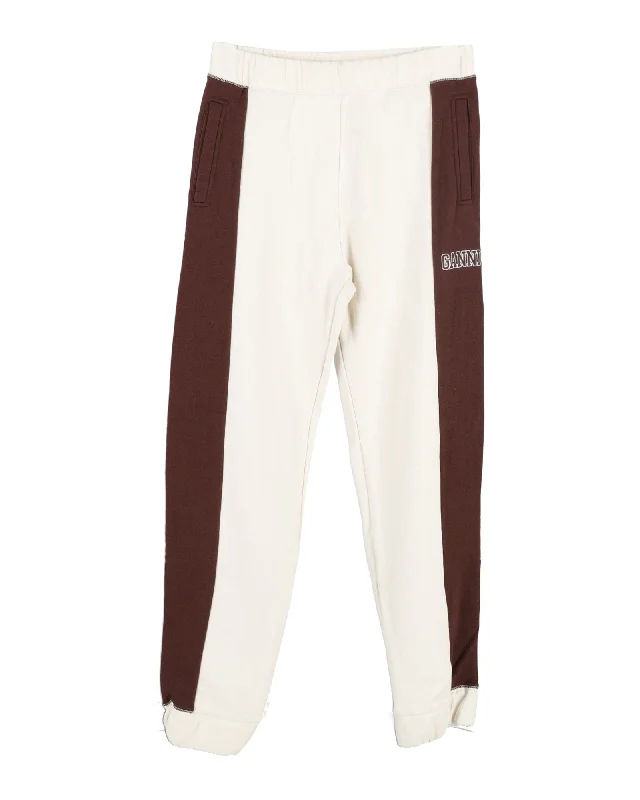 Denim trousers – Made from denim fabric, often resembling jeans but styled as more formal trousers.Denim trousers – Made from denim fabric, often resembling jeans but styled as more formal trousers.Ganni Software Block Isoli Striped Track Pants in Cream Organic Cotton Blend Denim trousers – Made from denim fabric, often resembling jeans but styled as more formal trousers.Denim trousers – Made from denim fabric, often resembling jeans but styled as more formal trousers.Ganni Software Block Isoli Striped Track Pants in Cream Organic Cotton Blend