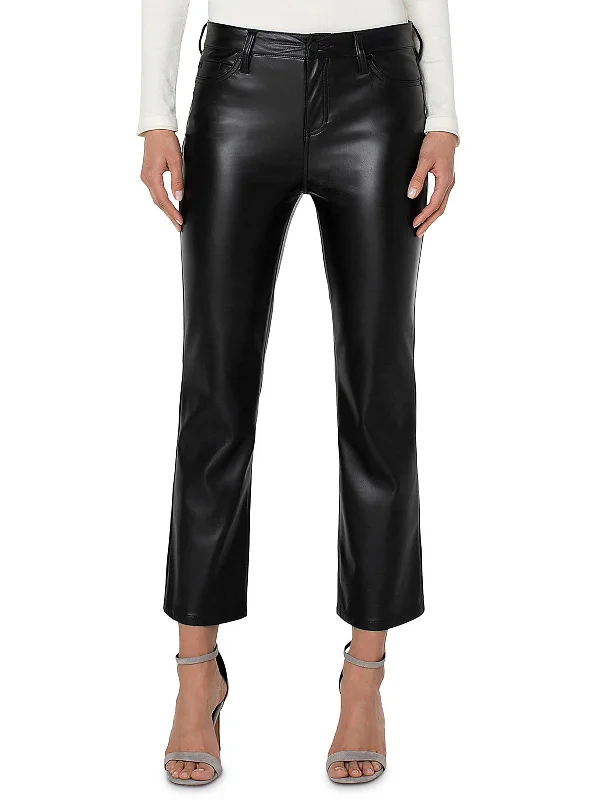 Bootcut trousers – Slightly flared at the bottom, designed to accommodate boots underneath.Bootcut trousers – Slightly flared at the bottom, designed to accommodate boots underneath.Hannah Womens Faux Leather High Rise Flared Pants Bootcut trousers – Slightly flared at the bottom, designed to accommodate boots underneath.Bootcut trousers – Slightly flared at the bottom, designed to accommodate boots underneath.Hannah Womens Faux Leather High Rise Flared Pants