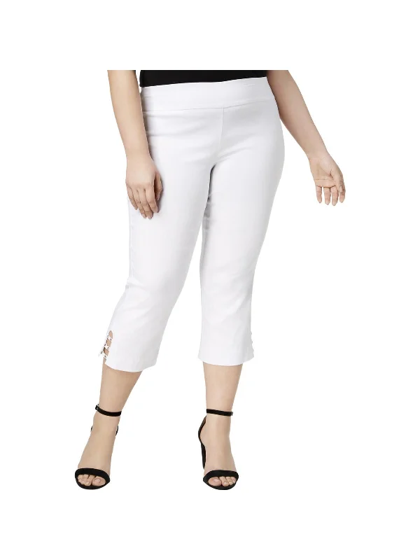 Stretch trousers – Trousers made with a small amount of spandex or elastane for added stretch and flexibility.Stretch trousers – Trousers made with a small amount of spandex or elastane for added stretch and flexibility.Plus Womens Lattice Hem Cropped Capri Pants Stretch trousers – Trousers made with a small amount of spandex or elastane for added stretch and flexibility.Stretch trousers – Trousers made with a small amount of spandex or elastane for added stretch and flexibility.Plus Womens Lattice Hem Cropped Capri Pants
