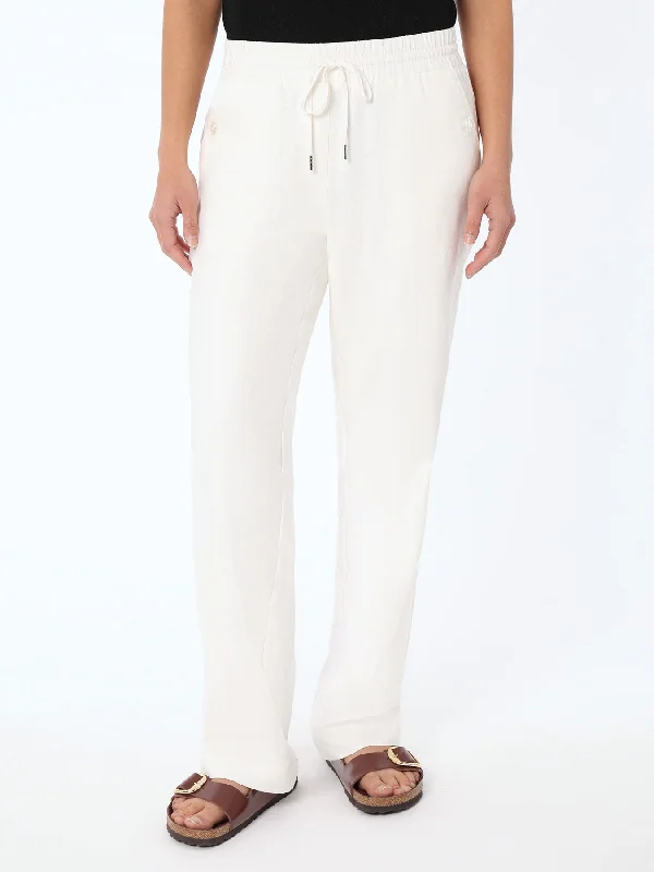 Wide-leg trousers – Trousers with a loose, flared fit from the hips down to the ankles.Wide-leg trousers – Trousers with a loose, flared fit from the hips down to the ankles.Pull On Drawstring Trouser, Solid Linen Viscose Wide-leg trousers – Trousers with a loose, flared fit from the hips down to the ankles.Wide-leg trousers – Trousers with a loose, flared fit from the hips down to the ankles.Pull On Drawstring Trouser, Solid Linen Viscose