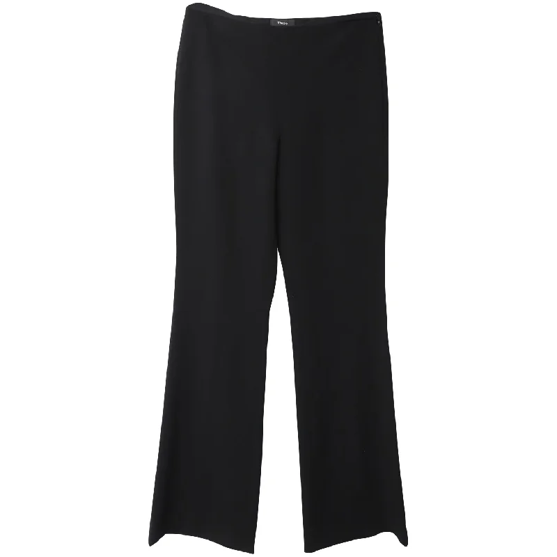 Bootcut trousers – Slightly flared at the bottom, designed to accommodate boots underneath.Bootcut trousers – Slightly flared at the bottom, designed to accommodate boots underneath.Theory High-Waisted Trousers in Black Wool Blend Bootcut trousers – Slightly flared at the bottom, designed to accommodate boots underneath.Bootcut trousers – Slightly flared at the bottom, designed to accommodate boots underneath.Theory High-Waisted Trousers in Black Wool Blend