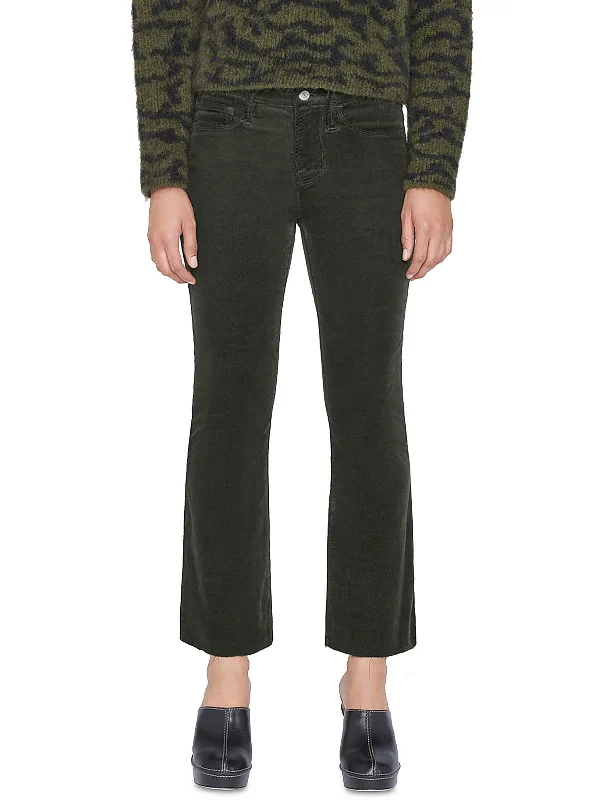 Stretch trousers – Trousers made with a small amount of spandex or elastane for added stretch and flexibility.Stretch trousers – Trousers made with a small amount of spandex or elastane for added stretch and flexibility.Womens Corduroy Raw Hem Bootcut Pants