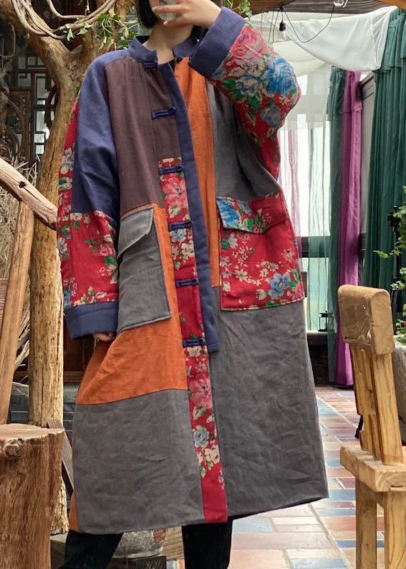 Double-breasted – Two rows of buttons for a stylish, structured lookDouble-breasted – Two rows of buttons for a stylish, structured lookBoho Colorblock Pockets Patchwork Plus Size Fine Cotton Filled Coat Winter Double-breasted – Two rows of buttons for a stylish, structured lookDouble-breasted – Two rows of buttons for a stylish, structured lookBoho Colorblock Pockets Patchwork Plus Size Fine Cotton Filled Coat Winter