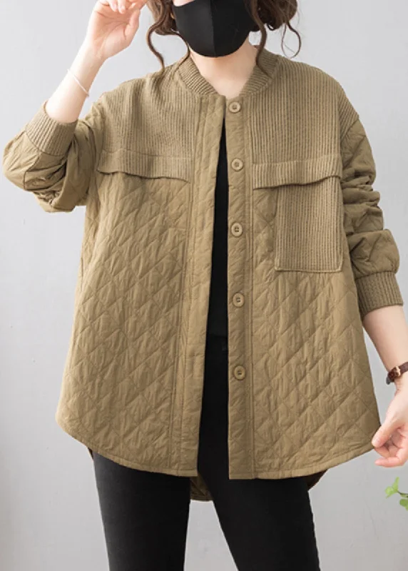 Waterproof – Resistant to waterWaterproof – Resistant to waterKhaki Low High Design Patchwork Thin Cotton Coat Stand Collar Winter Waterproof – Resistant to waterWaterproof – Resistant to waterKhaki Low High Design Patchwork Thin Cotton Coat Stand Collar Winter