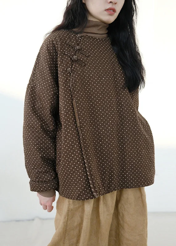 Zipper closure – With zippers, zip-upZipper closure – With zippers, zip-upLoose Coffee Dot Button Patchwork Cotton Coat Winter Fall Zipper closure – With zippers, zip-upZipper closure – With zippers, zip-upLoose Coffee Dot Button Patchwork Cotton Coat Winter Fall