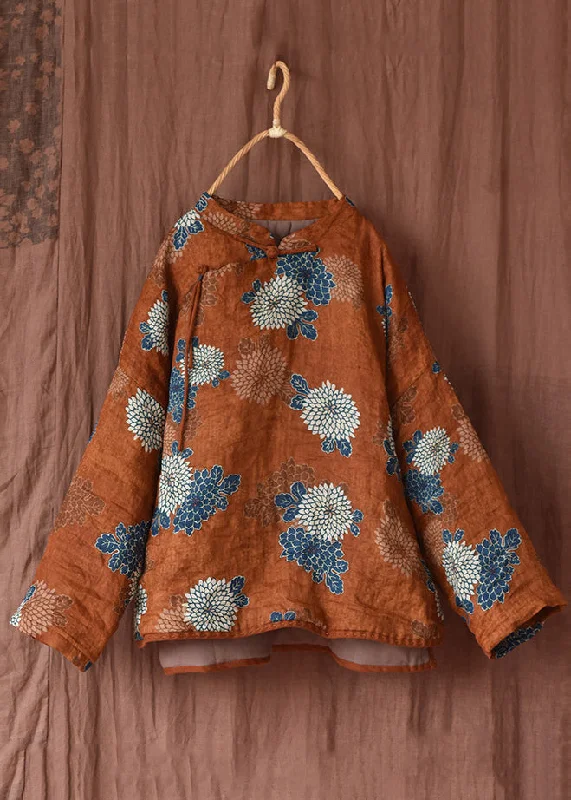 Windproof – Wind-resistantWindproof – Wind-resistantOriginal Orange Print Stand Collar Patchwork Fine Cotton Filled Coats Winter Windproof – Wind-resistantWindproof – Wind-resistantOriginal Orange Print Stand Collar Patchwork Fine Cotton Filled Coats Winter