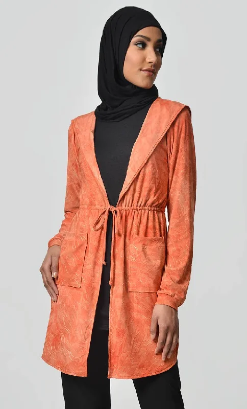 Reversible – Can be worn inside out, two looks in oneReversible – Can be worn inside out, two looks in oneSelf Thread Designed Shrug-Orange Reversible – Can be worn inside out, two looks in oneReversible – Can be worn inside out, two looks in oneSelf Thread Designed Shrug-Orange