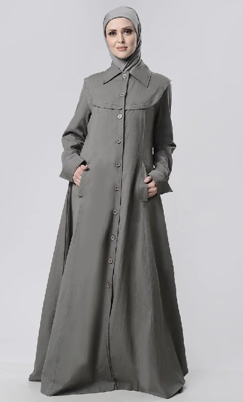 Fleece-lined – With soft fleece inside for warmthFleece-lined – With soft fleece inside for warmthSimple Collar Heavy Layer Jacket