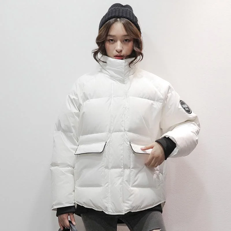 Lightweight – Thin, easy to wear, lightweight fabricLightweight – Thin, easy to wear, lightweight fabricWarm beige white down coat winter Loose fitting high neck winter jacket big pockets coats Lightweight – Thin, easy to wear, lightweight fabricLightweight – Thin, easy to wear, lightweight fabricWarm beige white down coat winter Loose fitting high neck winter jacket big pockets coats