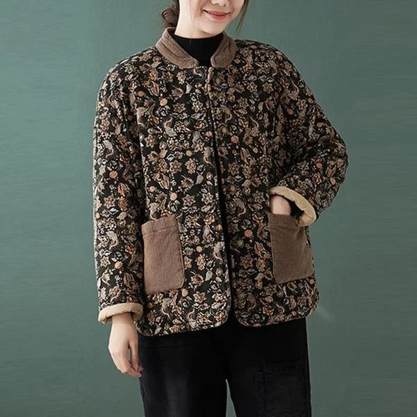 Breathable – Allows airflow, keeps you coolBreathable – Allows airflow, keeps you coolWinter Vintage Print Loose Comfortable Female Outerwear Coats Breathable – Allows airflow, keeps you coolBreathable – Allows airflow, keeps you coolWinter Vintage Print Loose Comfortable Female Outerwear Coats