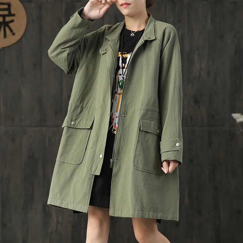 Stretch – Stretchy fabric for comfort and flexibilityStretch – Stretchy fabric for comfort and flexibilitywomen army green vintage Coats plus size clothing fall trench coats big pockets Stretch – Stretchy fabric for comfort and flexibilityStretch – Stretchy fabric for comfort and flexibilitywomen army green vintage Coats plus size clothing fall trench coats big pockets