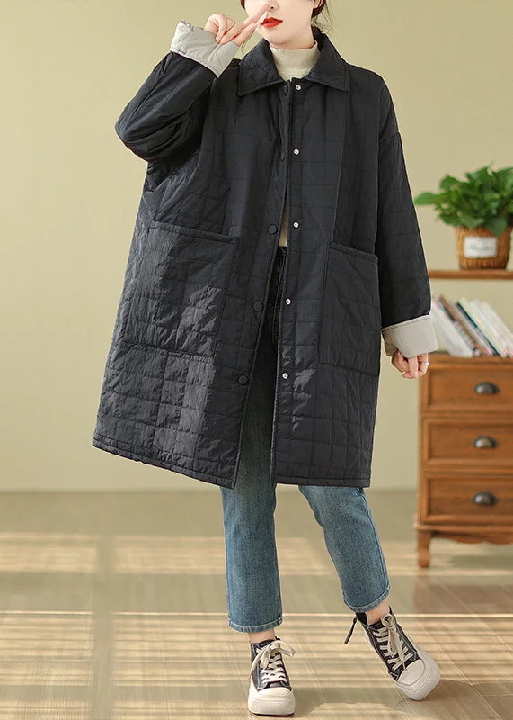 Plaid – Checked or tartan patternPlaid – Checked or tartan patternWomen Black Pockets Button Patchwork Fine Cotton Filled Coat Winter Plaid – Checked or tartan patternPlaid – Checked or tartan patternWomen Black Pockets Button Patchwork Fine Cotton Filled Coat Winter