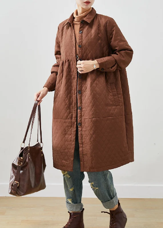 Reflective – Includes reflective elements for visibilityReflective – Includes reflective elements for visibilityWomen Brown Oversized Fine Cotton Filled Winter Coats Reflective – Includes reflective elements for visibilityReflective – Includes reflective elements for visibilityWomen Brown Oversized Fine Cotton Filled Winter Coats