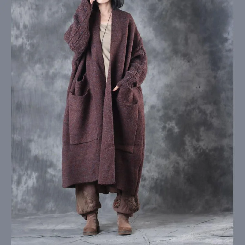 Reversible – Can be worn inside out, two looks in oneReversible – Can be worn inside out, two looks in onewomen chocolate wool coats casual big pockets maxi coat Fashion batwing sleeve Jackets & Coats Reversible – Can be worn inside out, two looks in oneReversible – Can be worn inside out, two looks in onewomen chocolate wool coats casual big pockets maxi coat Fashion batwing sleeve Jackets & Coats