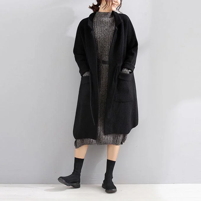 Stretch – Stretchy fabric for comfort and flexibilityStretch – Stretchy fabric for comfort and flexibilitywomen plus size trench coat fall coats black Square Collar tie waist wool coat Stretch – Stretchy fabric for comfort and flexibilityStretch – Stretchy fabric for comfort and flexibilitywomen plus size trench coat fall coats black Square Collar tie waist wool coat