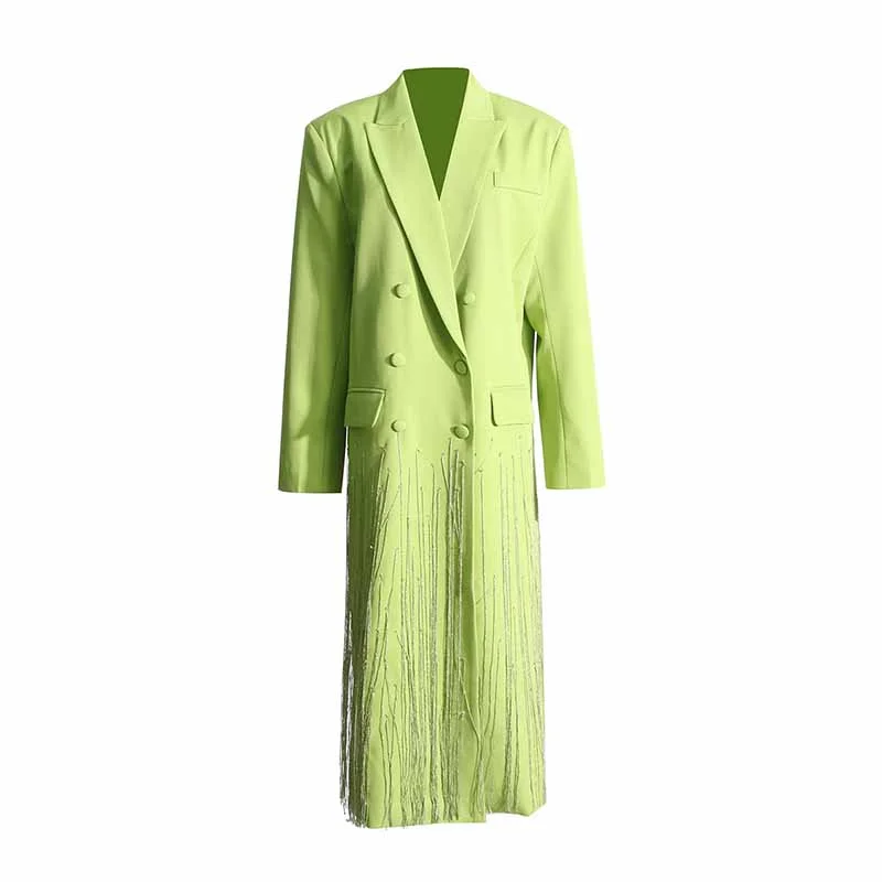 Lightweight – Thin, easy to wear, lightweight fabricLightweight – Thin, easy to wear, lightweight fabricWomen's Coat Spliced Tassel Slimming Suit Jacket Lightweight – Thin, easy to wear, lightweight fabricLightweight – Thin, easy to wear, lightweight fabricWomen's Coat Spliced Tassel Slimming Suit Jacket