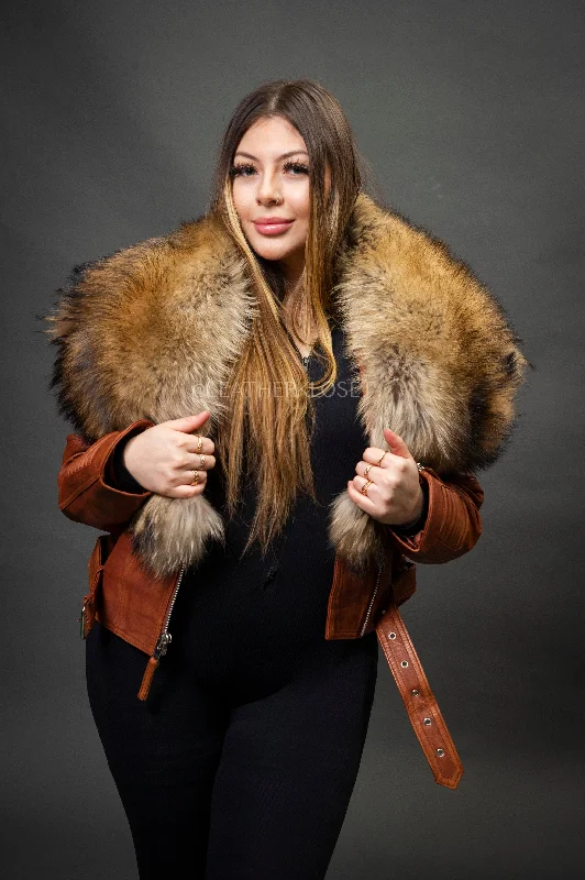 Peacoat – Classic wool double-breasted coatPeacoat – Classic wool double-breasted coatWomen's Trey Biker Caramel Crunch Oversized Raccoon Collar Peacoat – Classic wool double-breasted coatPeacoat – Classic wool double-breasted coatWomen's Trey Biker Caramel Crunch Oversized Raccoon Collar