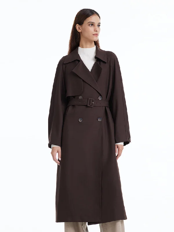 Military-inspired – Features like epaulets or button details that resemble military uniformsMilitary-inspired – Features like epaulets or button details that resemble military uniformsBrown Worsted Wool Trench Coat Military-inspired – Features like epaulets or button details that resemble military uniformsMilitary-inspired – Features like epaulets or button details that resemble military uniformsBrown Worsted Wool Trench Coat