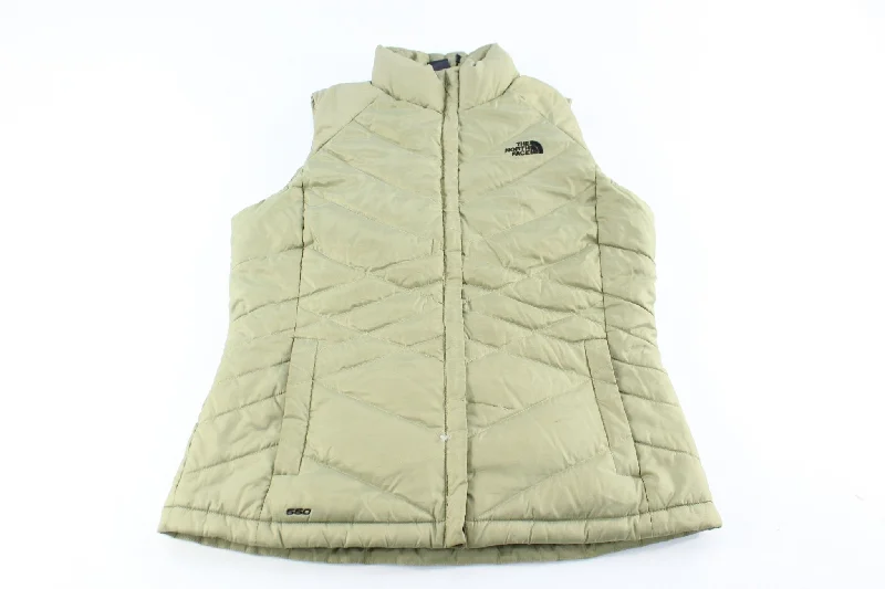 women's waistcoats for office wearwomen's waistcoats for office wearWomen's The North Face Embroidered Logo Gold Puffer Vest