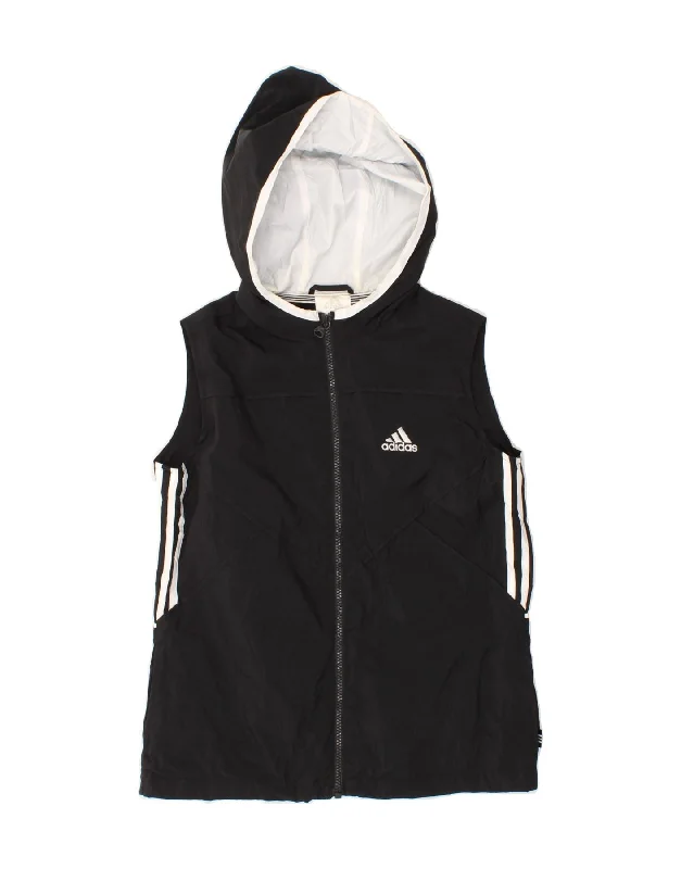 women's waistcoats with lacewomen's waistcoats with laceADIDAS Womens Graphic Hooded Gilet UK 10 Small Black Striped Polyester