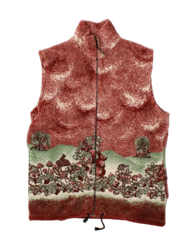 women's waistcoats for indoor activitieswomen's waistcoats for indoor activitiesVINTAGE Womens Abstract Pattern Fleece Gilet UK 18 XL Maroon Polyester women's waistcoats for indoor activitieswomen's waistcoats for indoor activitiesVINTAGE Womens Abstract Pattern Fleece Gilet UK 18 XL Maroon Polyester