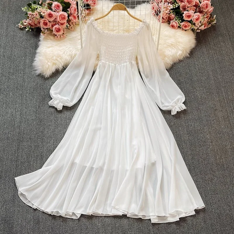 Tulle dress – Dress made with soft, voluminous tulle fabric, often worn for formal occasions or as part of a bridal outfit.Tulle dress – Dress made with soft, voluminous tulle fabric, often worn for formal occasions or as part of a bridal outfit.Bohemian white long skirt lantern sleeves square neck chiffon A-line skirt dress S3916 Tulle dress – Dress made with soft, voluminous tulle fabric, often worn for formal occasions or as part of a bridal outfit.Tulle dress – Dress made with soft, voluminous tulle fabric, often worn for formal occasions or as part of a bridal outfit.Bohemian white long skirt lantern sleeves square neck chiffon A-line skirt dress S3916