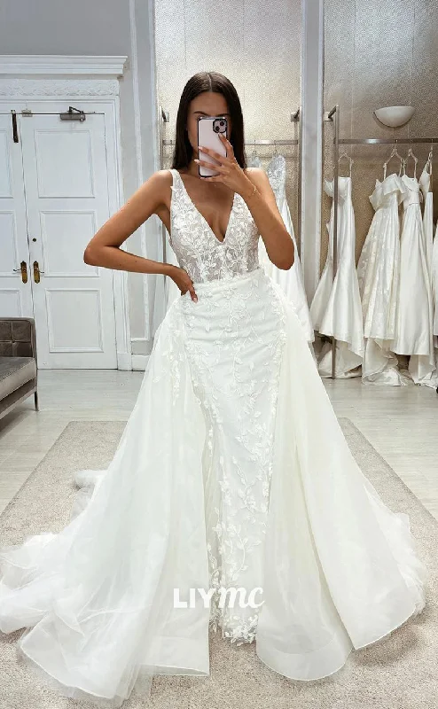 Tulle dress – Dress made with soft, voluminous tulle fabric, often worn for formal occasions or as part of a bridal outfit.Tulle dress – Dress made with soft, voluminous tulle fabric, often worn for formal occasions or as part of a bridal outfit.LW336 - Sexy V Neck Allover Lace Mermaid Wedding Dress with Detachable Skirt Tulle dress – Dress made with soft, voluminous tulle fabric, often worn for formal occasions or as part of a bridal outfit.Tulle dress – Dress made with soft, voluminous tulle fabric, often worn for formal occasions or as part of a bridal outfit.LW336 - Sexy V Neck Allover Lace Mermaid Wedding Dress with Detachable Skirt