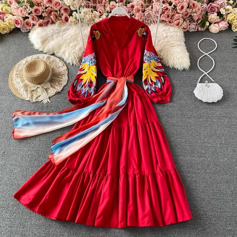 V-neck dress – Dress with a V-shaped neckline that flatters the chest and elongates the neck.V-neck dress – Dress with a V-shaped neckline that flatters the chest and elongates the neck.embroidery V-neck dress elegant long skirt S4171 V-neck dress – Dress with a V-shaped neckline that flatters the chest and elongates the neck.V-neck dress – Dress with a V-shaped neckline that flatters the chest and elongates the neck.embroidery V-neck dress elegant long skirt S4171