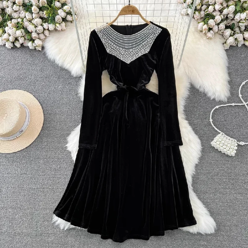 Corset dress – Dress designed with a built-in corset or lace-up feature to create a cinched, structured waist.Corset dress – Dress designed with a built-in corset or lace-up feature to create a cinched, structured waist.long-sleeved beaded round neck A-line velvet dress elegant long skirt S3930 Corset dress – Dress designed with a built-in corset or lace-up feature to create a cinched, structured waist.Corset dress – Dress designed with a built-in corset or lace-up feature to create a cinched, structured waist.long-sleeved beaded round neck A-line velvet dress elegant long skirt S3930