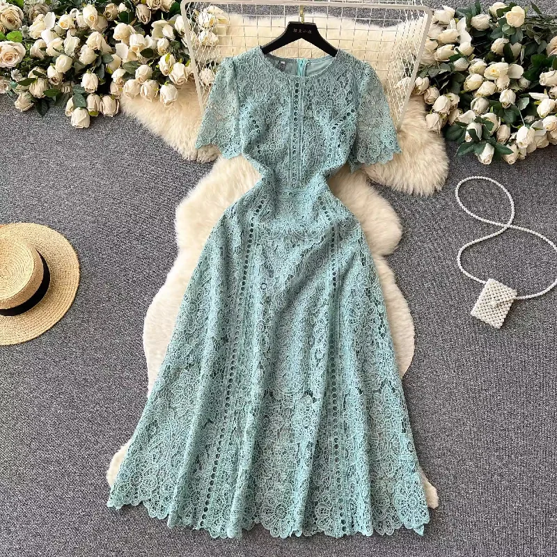 Maxi dress – Long dress that typically reaches the ankles or floor, offering a flowing and elegant look.Maxi dress – Long dress that typically reaches the ankles or floor, offering a flowing and elegant look.round neck ruffle sleeve lace dress women's new elegant long skirt S4554 Maxi dress – Long dress that typically reaches the ankles or floor, offering a flowing and elegant look.Maxi dress – Long dress that typically reaches the ankles or floor, offering a flowing and elegant look.round neck ruffle sleeve lace dress women's new elegant long skirt S4554