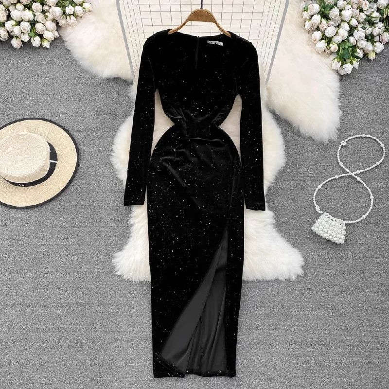 Fit-and-flare dress – Dress that is fitted at the top and flares out at the bottom, offering a feminine and flattering shape.Fit-and-flare dress – Dress that is fitted at the top and flares out at the bottom, offering a feminine and flattering shape.square neck velvet dress sexy high slit sparkling dress long skirt S4139 Fit-and-flare dress – Dress that is fitted at the top and flares out at the bottom, offering a feminine and flattering shape.Fit-and-flare dress – Dress that is fitted at the top and flares out at the bottom, offering a feminine and flattering shape.square neck velvet dress sexy high slit sparkling dress long skirt S4139