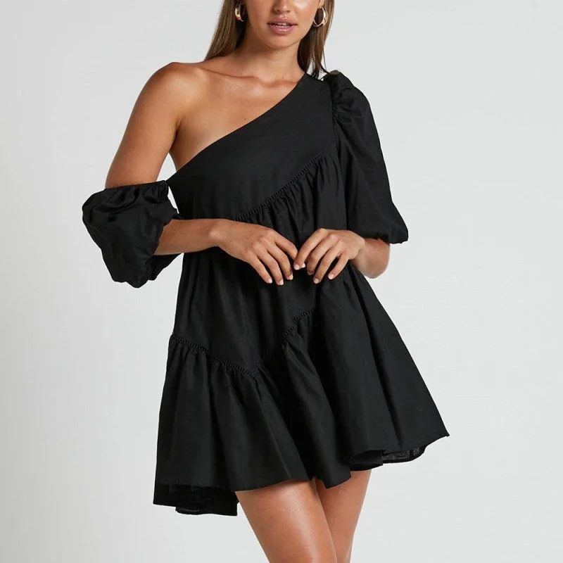 Bodycon dress – Tight-fitting dress that hugs the body and emphasizes curves.Bodycon dress – Tight-fitting dress that hugs the body and emphasizes curves.Women's casual loose off-shoulder puff sleeve patchwork short-sleeved dress irregular skirt Bodycon dress – Tight-fitting dress that hugs the body and emphasizes curves.Bodycon dress – Tight-fitting dress that hugs the body and emphasizes curves.Women's casual loose off-shoulder puff sleeve patchwork short-sleeved dress irregular skirt