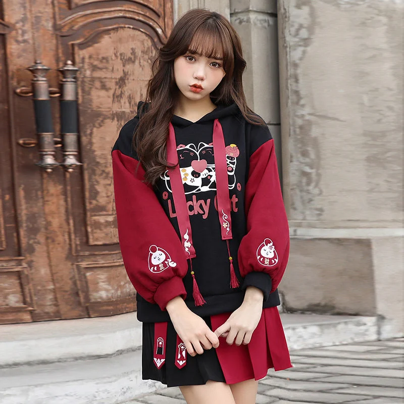 Black Hoodie+Skirt